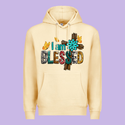 I Am Blessed Cross Premium Hoodie Designed By Bundleandbundleshop