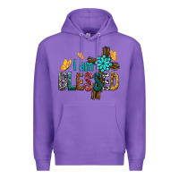 Purple I Am Blessed Cross Premium Hoodie - BundleAndBundleShop