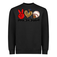 Black peace love baseball Heavyweight Sweatshirt - Zillion Design Studio