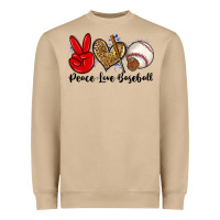 Mushroom peace love baseball Heavyweight Sweatshirt - Zillion Design Studio