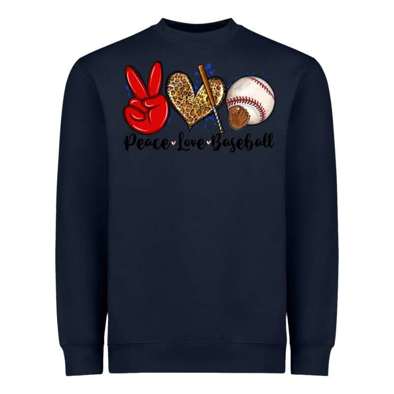 Peace Love Baseball Heavyweight Sweatshirt by Zillion Design Studio | Teevron