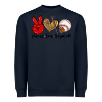 Navy peace love baseball Heavyweight Sweatshirt - Zillion Design Studio