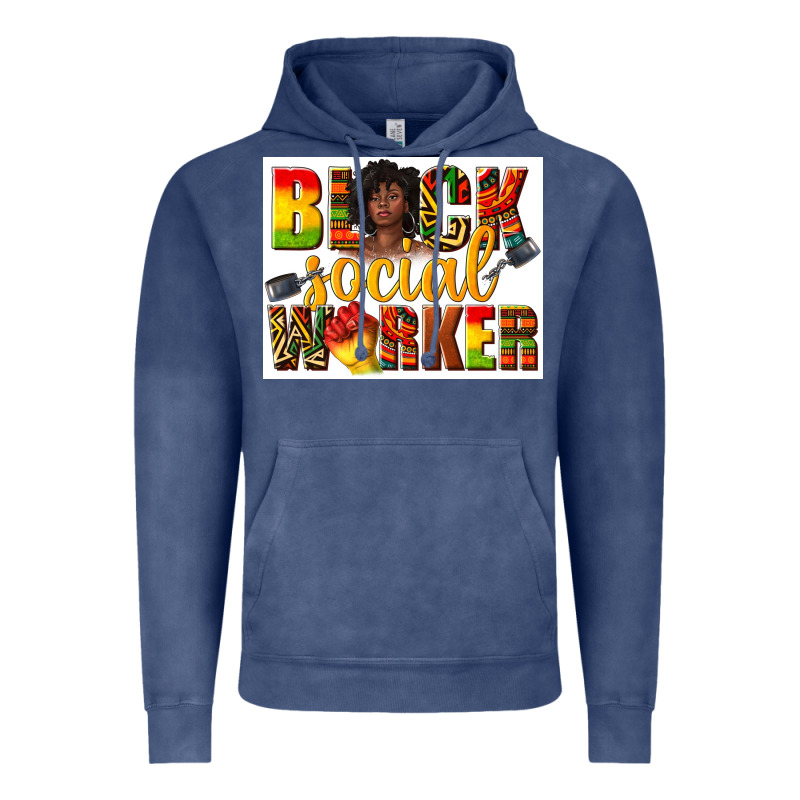 Black Social Worker Vintage Hoodie by texasbilliewilder | Teevron