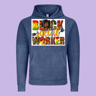 Vintage Hoodie black social worker