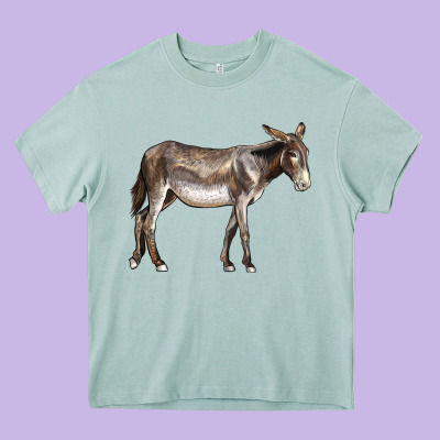 American Mammoth Jackstock Donkey Heavy Core Tee Designed By Lillyallendesigns