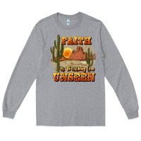 Heather Grey faith is trusting the unseen Long Sleeve Tee - JahusDesignShop