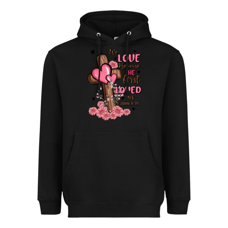 Valentine Cross Heavyweight Hoodie by MaliasSmallBusiness | Teevron