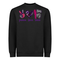Black peace love race Heavyweight Sweatshirt - texasbilliewilder