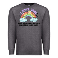 Charcoal Heather i dont care how you were raised Premium Sweatshirt - MaliasSmallBusiness