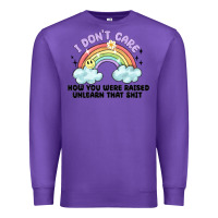 Purple i dont care how you were raised Premium Sweatshirt - MaliasSmallBusiness