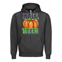 Charcoal Heather hall o ween Zipper Hoodie - JahusDesignShop