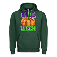 Sports Green hall o ween Zipper Hoodie - JahusDesignShop