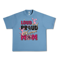 Pebble Blue loud and proud cheer mom Urban Heavy Tee - Zillion Design Studio