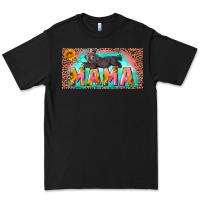 Black mama with baby bear and leopard license plate Premium Tee - Artiststas