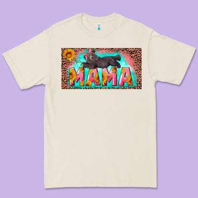 Mama With Baby Bear And Leopard License Plate Premium Tee Designed By Artiststas
