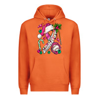 Carrot Pink Christmas Breast Cancer Ribbon Baseball Premium Hoodie - BundleAndBundleShop