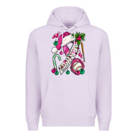 Lilac Pink Christmas Breast Cancer Ribbon Baseball Premium Hoodie - BundleAndBundleShop