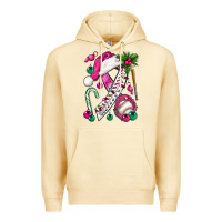 Pina Colada Pink Christmas Breast Cancer Ribbon Baseball Premium Hoodie - BundleAndBundleShop