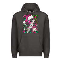Smoke Pink Christmas Breast Cancer Ribbon Baseball Premium Hoodie - BundleAndBundleShop