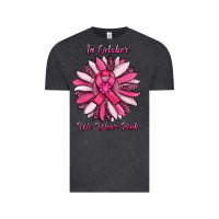 Vintage Black in october we wear pink sunflower Vintage Tee - RanaPortraitStore