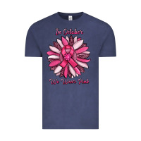 Vintage Denim in october we wear pink sunflower Vintage Tee - RanaPortraitStore