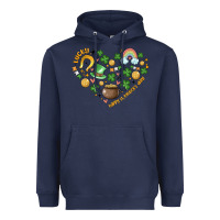 Navy st patricks  hearts Heavyweight Hoodie - MaliasSmallBusiness