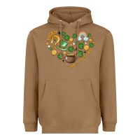 Toasted Coconut st patricks  hearts Heavyweight Hoodie - MaliasSmallBusiness
