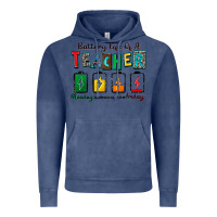 Vintage Denim battery life of a teacher Vintage Hoodie - Zillion Design Studio