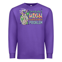 Purple somebodys high maintenance problem Premium Sweatshirt - MaliasSmallBusiness