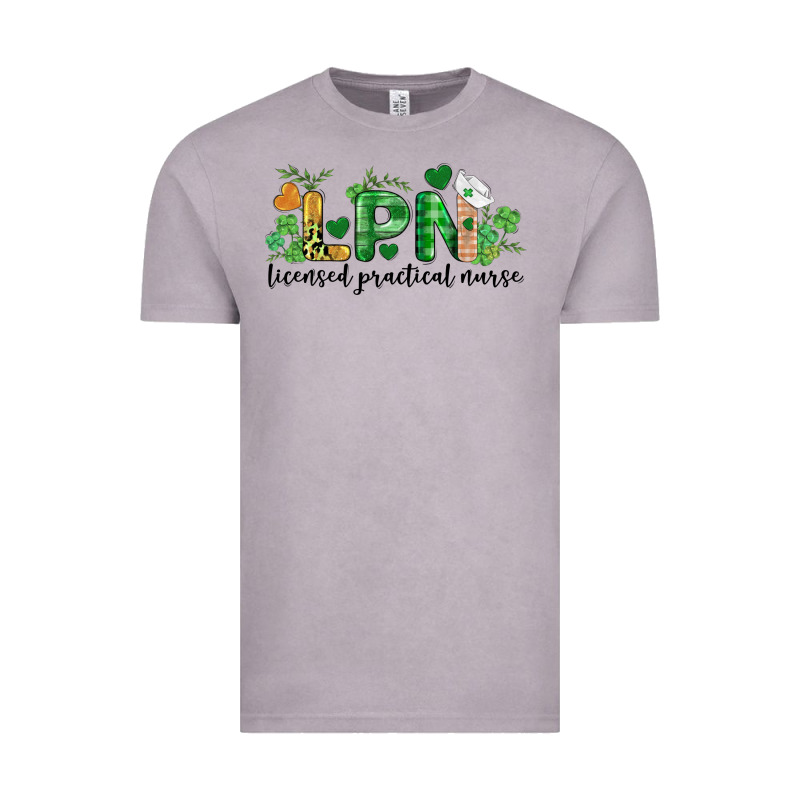 St. Patricks Day Registered Nurse Lpn Heart Vintage Tee by BarkalooDesign | Teevron