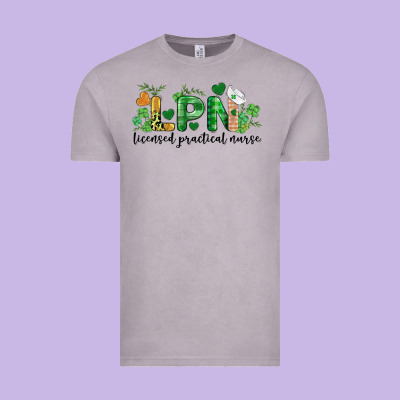 St. Patricks Day Registered Nurse Lpn Heart Vintage Tee Designed By Barkaloodesign
