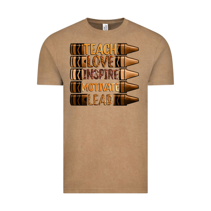 Teach Love Inspire Motivate Lead Vintage Tee by Zillion Design Studio | Teevron