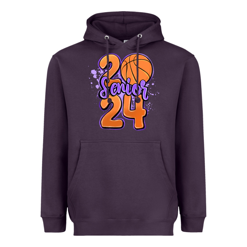 Senior 2024 Basketball Heavyweight Hoodie by MaliasSmallBusiness | Teevron