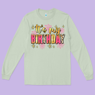 It's My Birthday Long Sleeve Tee Designed By Jahusdesignshop