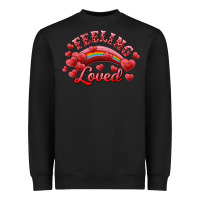 Black feeling loved valentine's day Heavyweight Sweatshirt - RanaPortraitStore