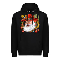 Black Cowboy Santa Premium Hoodie - BundleAndBundleShop