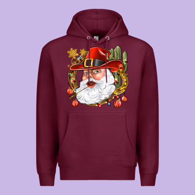 Cowboy Santa Premium Hoodie Designed By Bundleandbundleshop