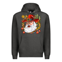 Charcoal Heather Cowboy Santa Premium Hoodie - BundleAndBundleShop