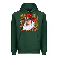 Sports Green Cowboy Santa Premium Hoodie - BundleAndBundleShop