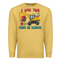 Antique Gold i dig 100 days of school excavator Premium Sweatshirt - MaliasSmallBusiness
