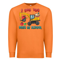 Carrot i dig 100 days of school excavator Premium Sweatshirt - MaliasSmallBusiness