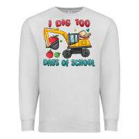 Dove Grey i dig 100 days of school excavator Premium Sweatshirt - MaliasSmallBusiness