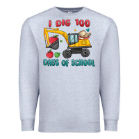 Heather Grey i dig 100 days of school excavator Premium Sweatshirt - MaliasSmallBusiness