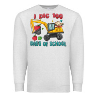 Oatmeal Heather i dig 100 days of school excavator Premium Sweatshirt - MaliasSmallBusiness