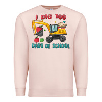 Pale Pink i dig 100 days of school excavator Premium Sweatshirt - MaliasSmallBusiness