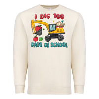 Sandshell i dig 100 days of school excavator Premium Sweatshirt - MaliasSmallBusiness