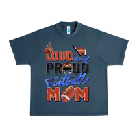Midnight Navy loud and proud football mom Urban Heavy Tee - Zillion Design Studio