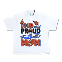 White loud and proud football mom Urban Heavy Tee - Zillion Design Studio