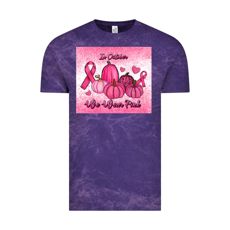 In October We Wear Pink Pumpkin Vintage Tee by RanaPortraitStore | Teevron