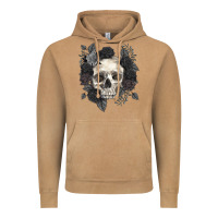 Floral Skull Vintage Hoodie | Teevron